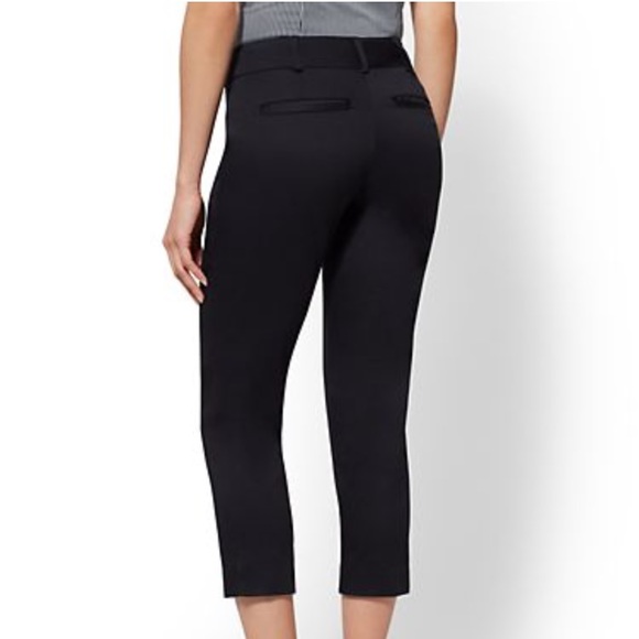 black straight leg crop pants sz 14, 16 - Picture 4 of 5